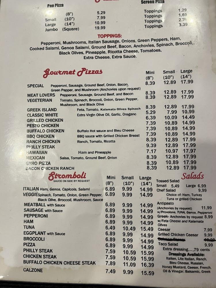 Limestone Pizza & Grille Menu image 3